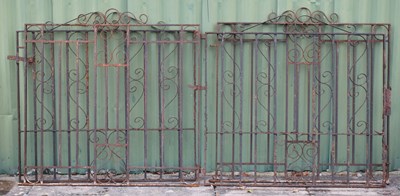 Lot 664 - Two pairs of wrought iron garden or driveway gates
