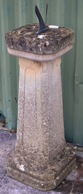 Lot 656 - Composite stone garden sundial