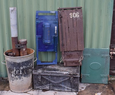 Lot 645 - Galvanised metal officers' mess heater