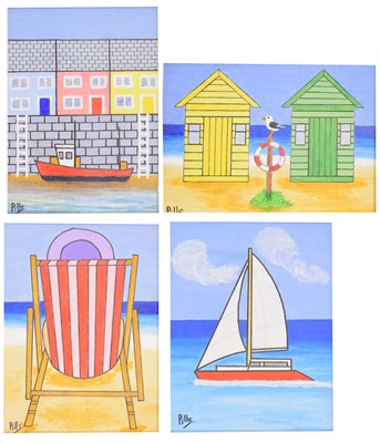 Lot 523 - A.C. Pillinger (Pills) - Four acrylics on board