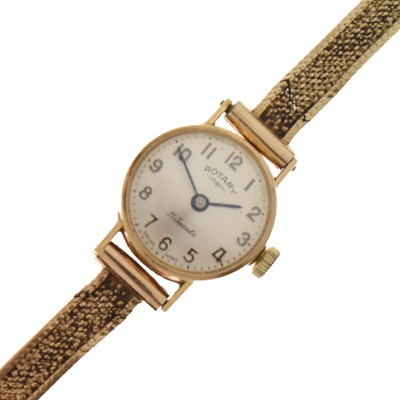 Lot 243 - Rotary - Lady's 9ct gold bracelet watch