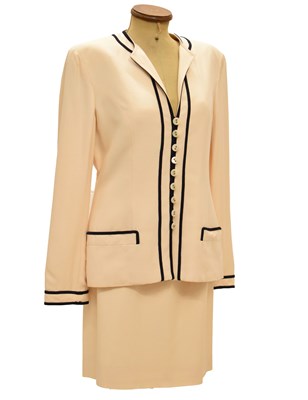 Lot 349 - Valentino Boutique - Lady's ivory silk two-piece outfit