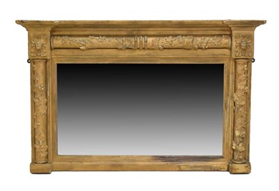 Lot 588 - Mid 19th century gilt overmantel mirror