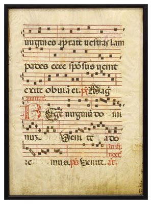 Lot 282 - Antiphonarium manuscript on vellum, Song of Solomon , 15th-16th century