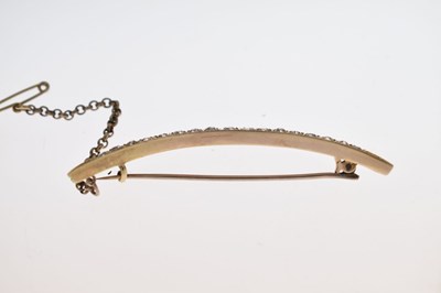 Lot 45 - Victorian/Edwardian diamond set crescent brooch