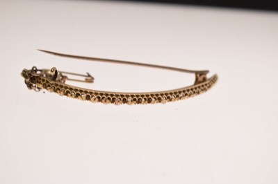 Lot 45 - Victorian/Edwardian diamond set crescent brooch
