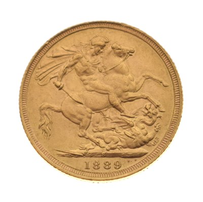 Lot 298 - Victorian gold sovereign, 1889