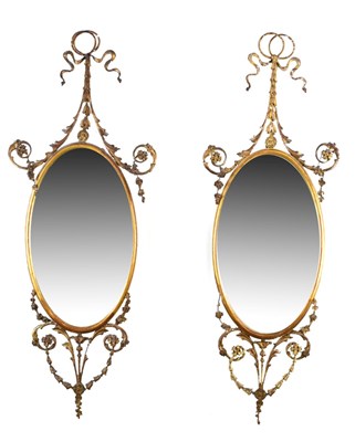 Lot 565 - Pair of early 20th Century wall mirrors