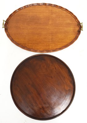 Lot 341 - Two mahogany serving trays