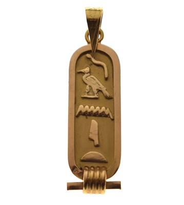 Lot 175 - Egyptian cartouche pendant