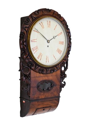 Lot 447 - American drop-dial wall clock