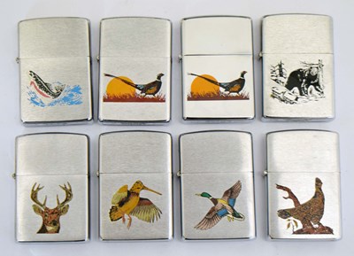 Lot 355 - Collection of eight Zippo lighters