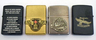 Lot 358 - Collection of four Zippo lighters