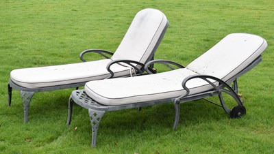 Lot 653 - Pair of sun loungers