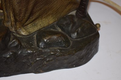 Lot 209 - Anton Chotka cold-painted bronze night light