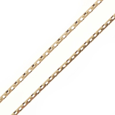 Lot 45 - 9ct gold box link chain necklace