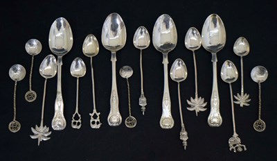 Lot 279 - Assorted silver and white-metal spoons