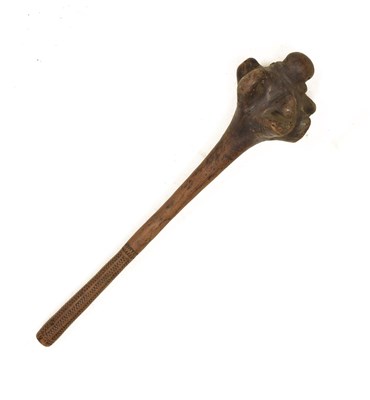 Lot 271 - Fijian rootstock 'ula' throwing club, Ex Bristol 1904 Arts (formerly 'Bristol Savages')