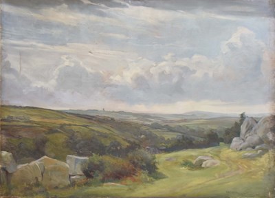 Lot 472 - Reginald Edgar James Bush (1869-1950) - Oil on canvas - 'Lamorna Valley'