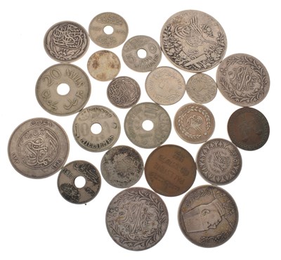Lot 308 - Collection of Egyptian silver and other coinage, etc