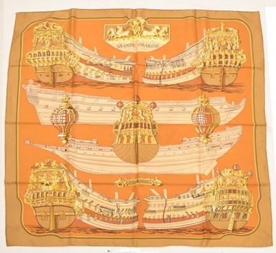 Lot 22 - Hermès, Paris - 'Grande Marine' silk scarf