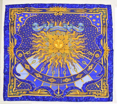 Lot 23 - Hermès, Paris - 'Carpe Diem' silk scarf
