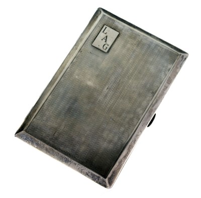 Lot 191 - George V silver cigarette case