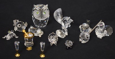 Lot 402 - Swarovski - Group of crystal ornaments