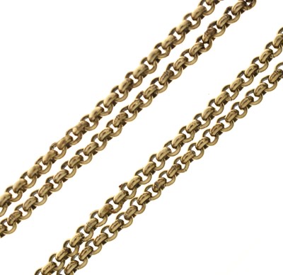 Lot 88 - 9ct gold belcher link chain