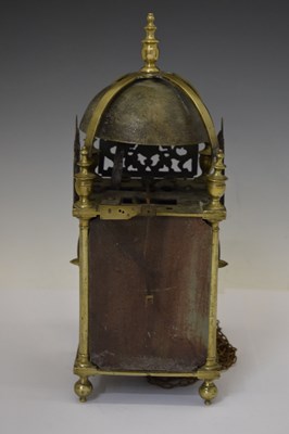 Lot 484 - Charles I brass lantern clock - 'William Sellwood at ye Mearemayde in Lothburi'