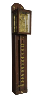 Lot 485 - Japanese hardwood-cased shaku dokei pillar clock, late Edo or Meiji period
