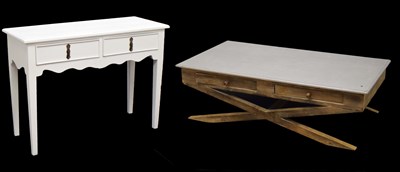 Lot 589 - Modern painted side table and coffee table