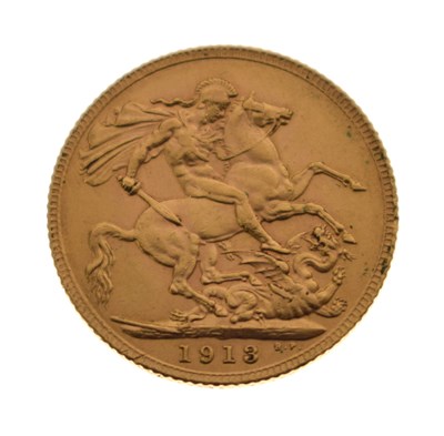 Lot 241 - George V gold sovereign, 1913