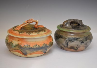 Lot 631 - Studio Pottery - Two stoneware casserole dishes