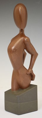 Lot 636 - Contemporary bronzed figural sculpture by Denis Chamettant