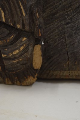Lot 526 - Rare 'Black Forest' carved and stained wood hall chair in the form of a bear, circa 1900