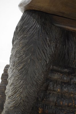 Lot 526 - Rare 'Black Forest' carved and stained wood hall chair in the form of a bear, circa 1900