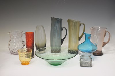 Lot 609 - Collection of mid century coloured glass