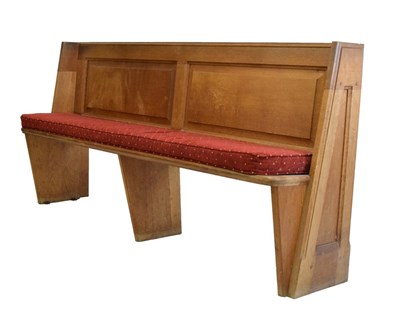 Lot 647 - Light oak double-ended Church pew