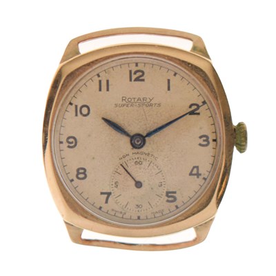 Lot 169 - Rotary - Super-Sports 9ct gold cased watch head