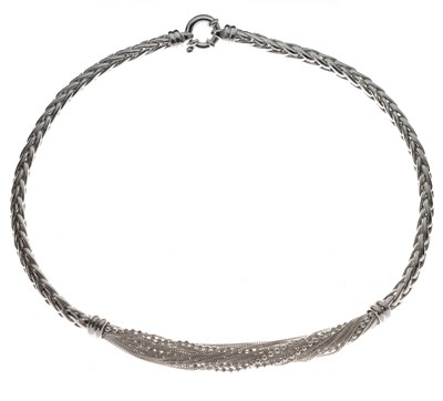 Lot 94 - Sterling silver collar necklace
