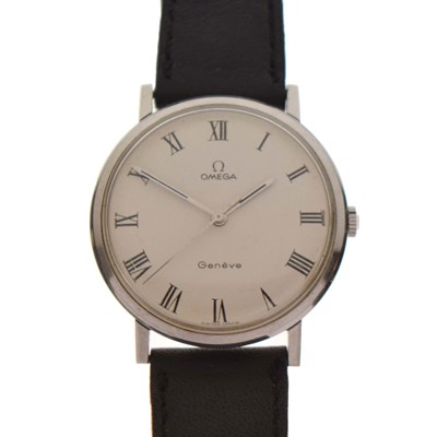 Lot 164 - Omega - Genève stainless steel cased wristwatch