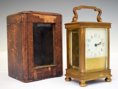 Lot 535 - Early 20th century carriage timepiece