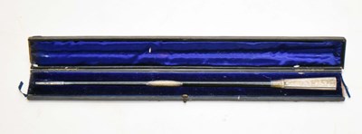 Lot 190 - Victorian silver-mounted ebonised conductor's baton