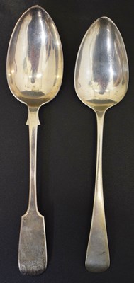 Lot 215 - George III silver table spoon, and a Victorian table spoon