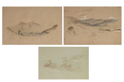 Lot 676 - Myles Birket Foster (1825-1899) attr., pencil and wash sketches
