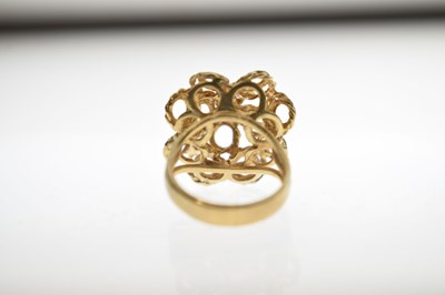 Lot 14 - Sapphire 9ct yellow gold dress ring