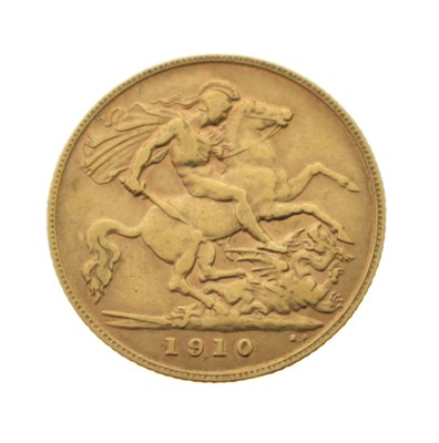 Lot 252 - Edward VII gold half sovereign, 1910