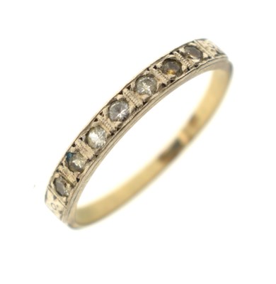 Lot 4 - Half eternity ring stamped 9ct