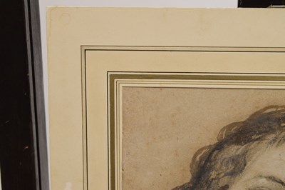Lot 387 - Attributed to Jan de Bray, (Dutch, 1626/7-1697) - Chalk and watercolour wash - Head of a youth